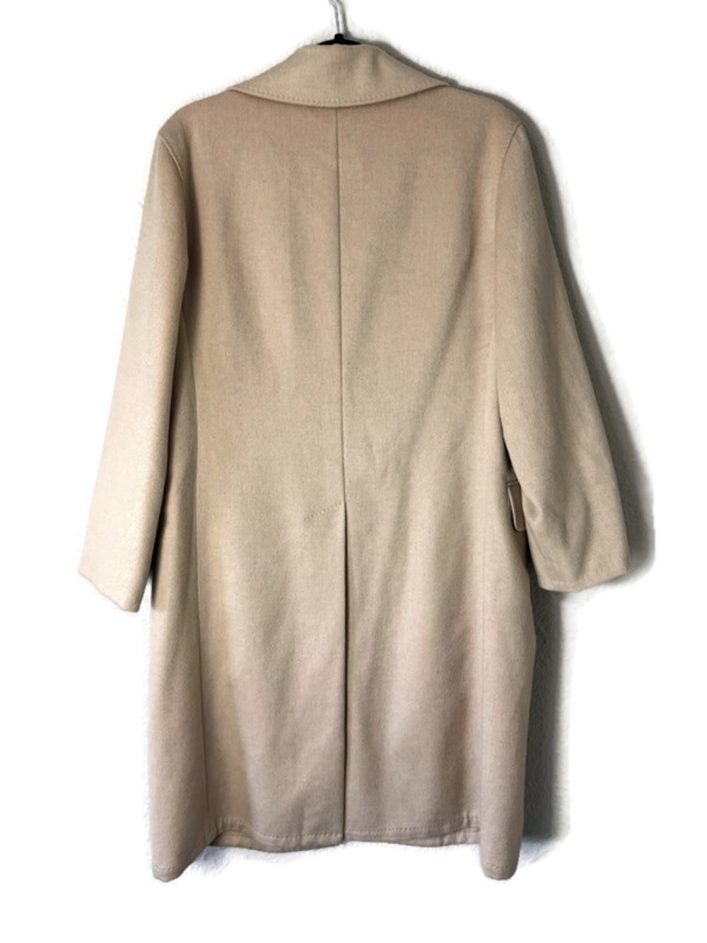 MaxMara Tan Open Front Camel Hair Trench Coat Size 4 - Picture 3 of 9